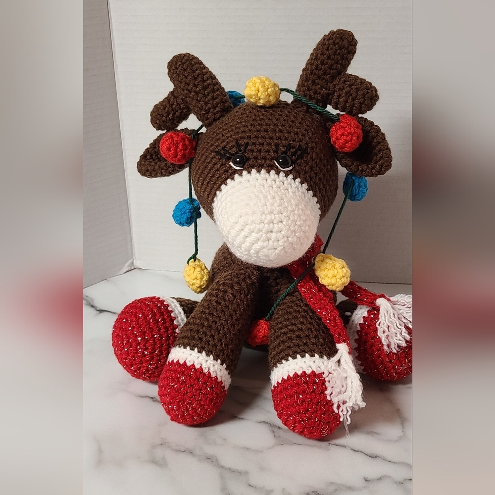 Crocheted reindeer